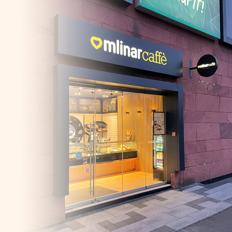 Izlog Mlinar Caffe